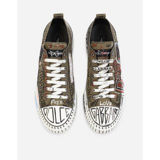Sneakers Canvas Dolce & Gabbana " Hand Painted Grafitti "