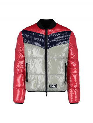 Geaca DSQUARED2 " Tri-Colour Zip-Up Down Jacket With Logo "