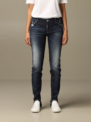 Blugi DSQUARED2, Medium Waist Skinny Jeans