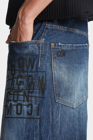 Jeans DSQUARED2  Icon Dark Wash Stamps Eros Jeans