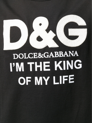 Tricou Dolce & Gabbana " I'm the king of my life "
